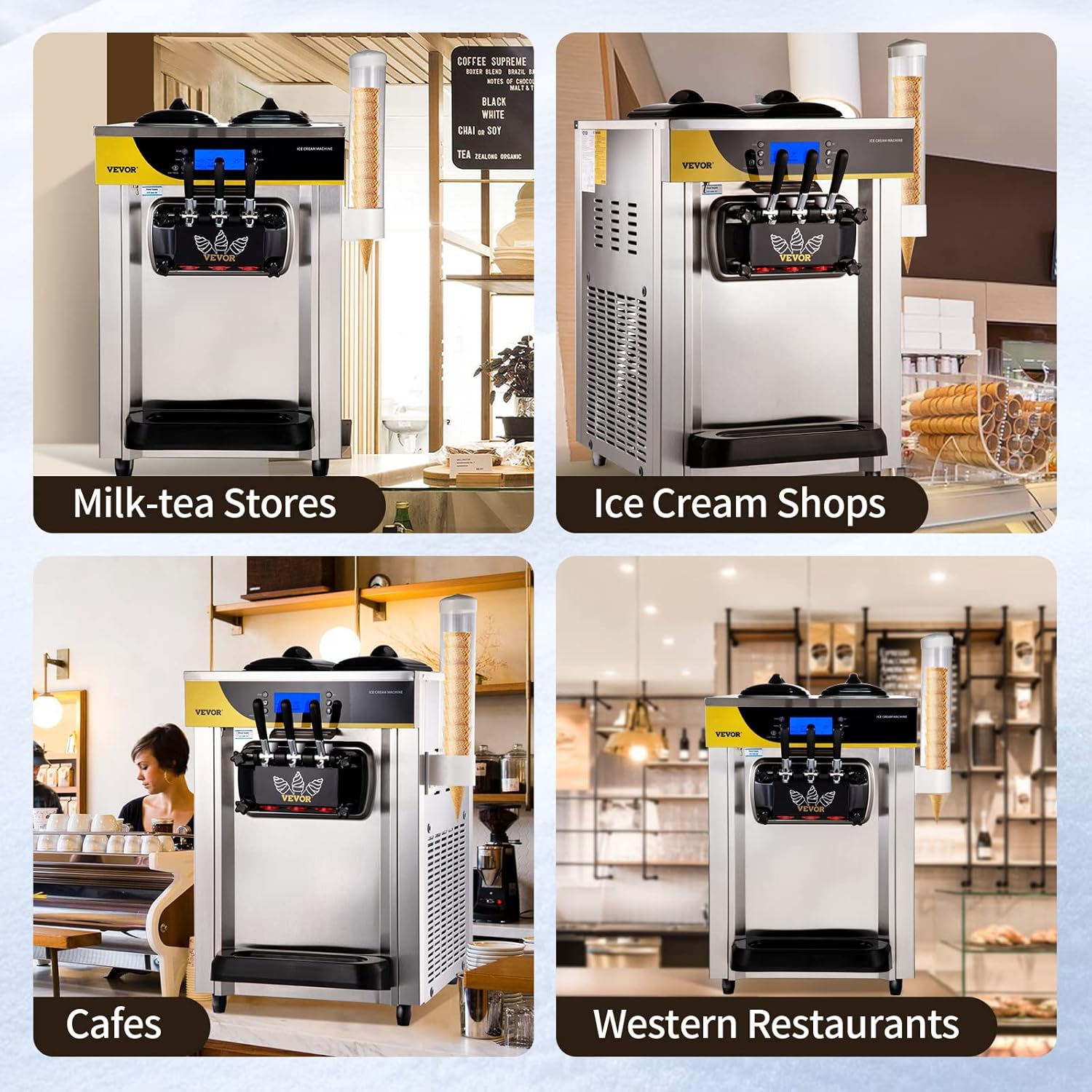 VEVOR Commercial Ice Cream Maker Machine for Home
