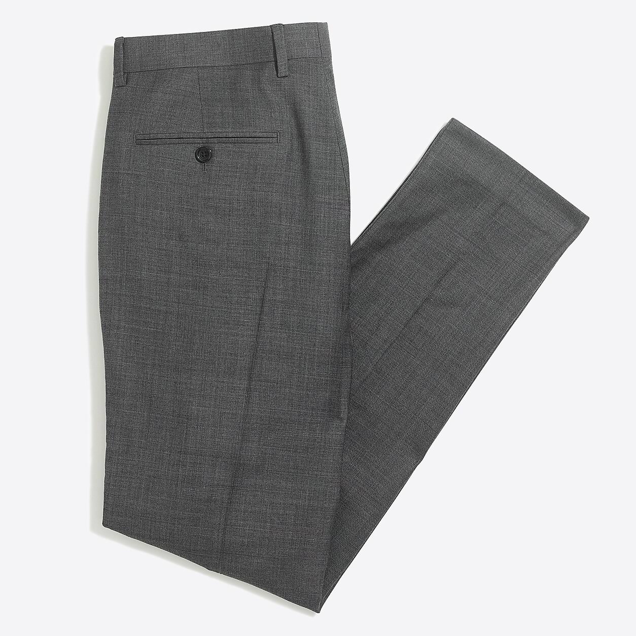 J.Crew Factory Mens Slim Thompson Suit Pant in Worsted Wool (Charcoal, Size 35x32)