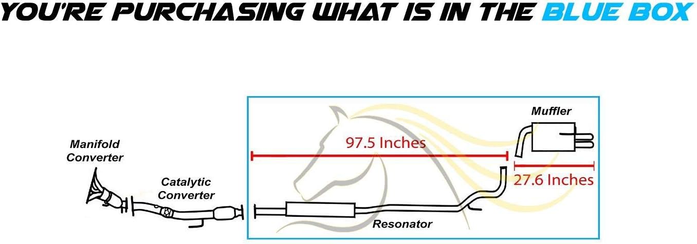 Stainless Steel Resonator Muffler Exhaust System Kit fits: 2002-2006 Altima 2.5L