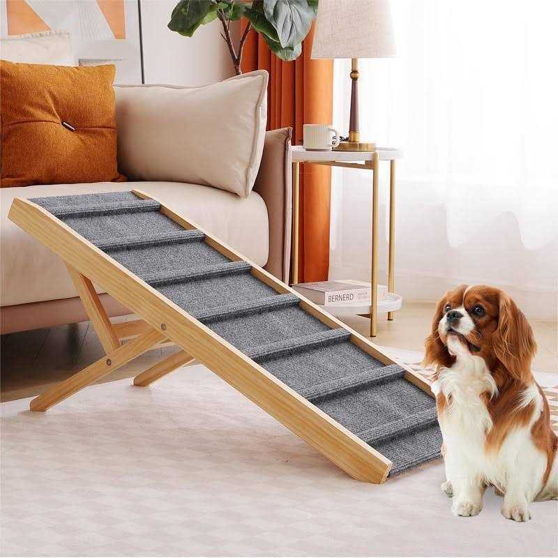 Smilebaby Large Dog Pet Ramp Stairs for Bed Car Truck Couch SUV,Dog Pet Ramp for Small Large Dogs Pets to Get on High Bed Truck Couch Sofa