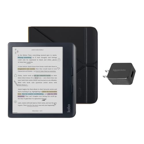 Kobo Libra Colour Black eReader with Case Bundle - Radiant Selections