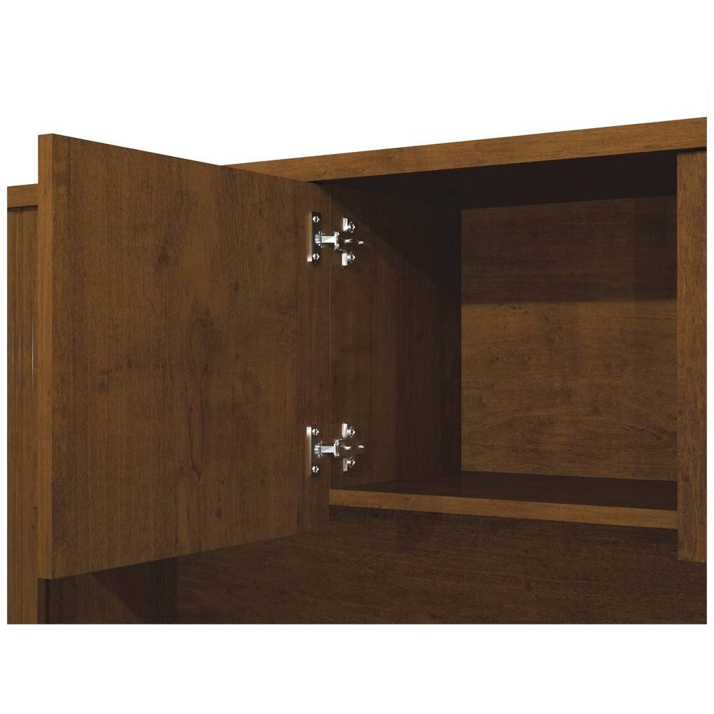 Bestar Embassy L-Shaped Workstation Kit in Tuscany Brown