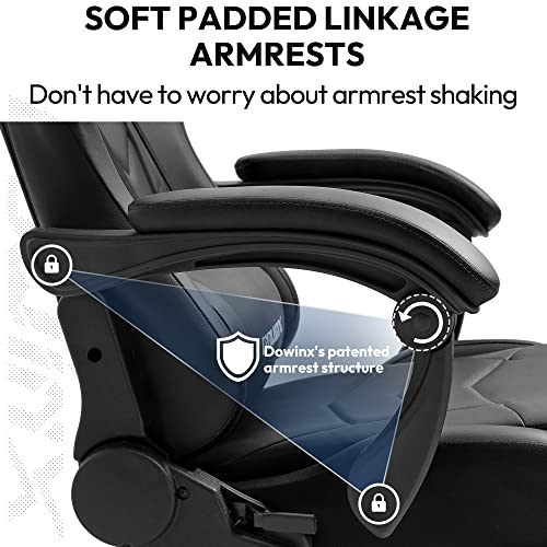 Dowinx Gaming Chair Ergonomic Racing Style Recliner with Massage Lumbar Support