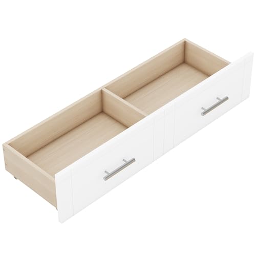 Ball & Cast Queen Size Solid Pine Murphy Bed Chest,Cabinet Hideaway Bed with Charging Station and Large Storage Drawer,Wood Wall Bed can be Folded