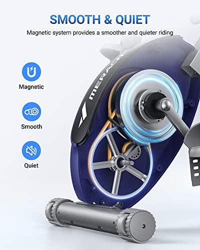 MERACH Folding Exercise Bike, Foldable Stationary Bikes for Home, 4 in 1 Upright Indoor Cycling Bike with 16-Level Magnetic Resistance