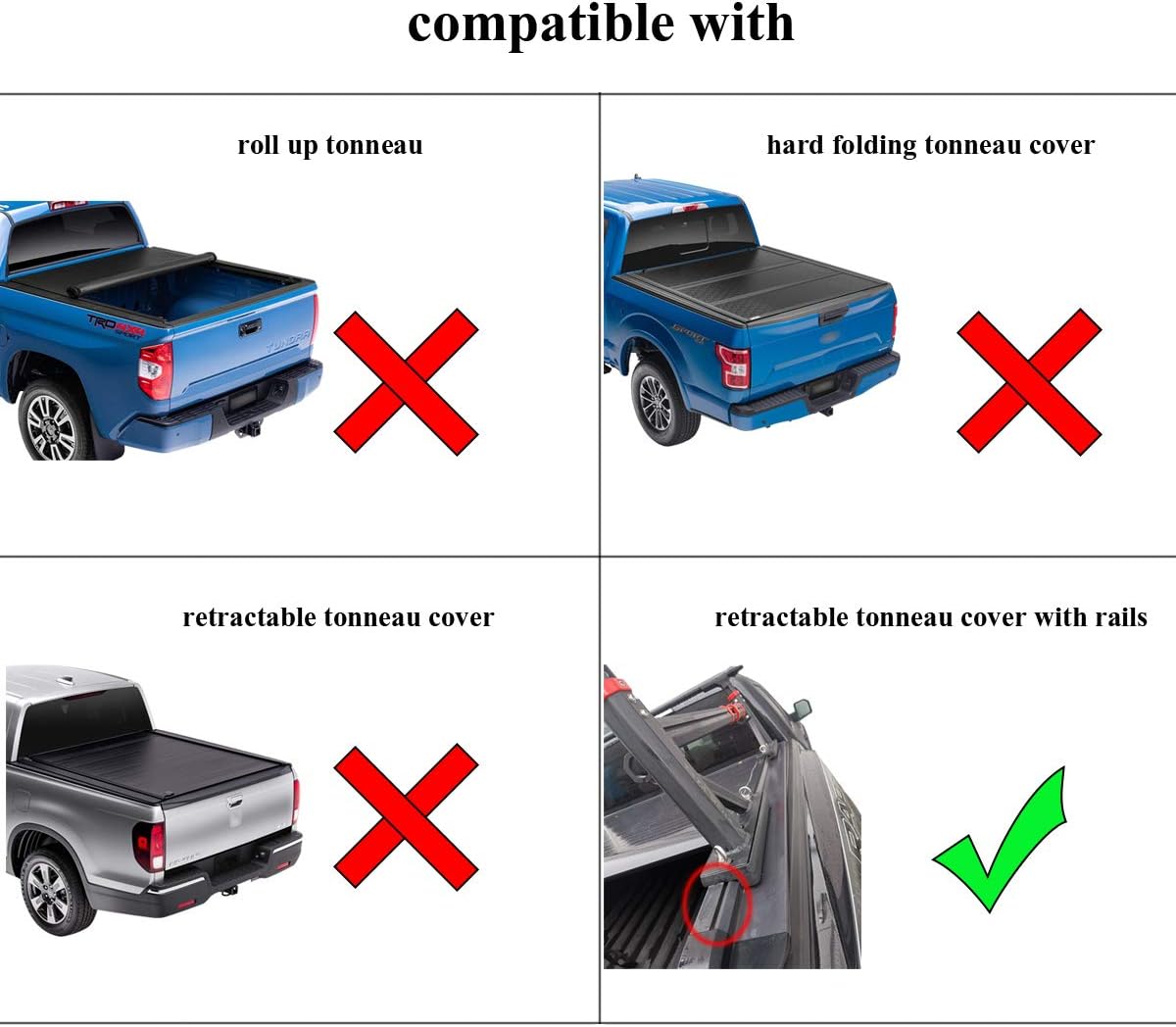 ANTS PART Universal Adjustable-Height Duty Pickup Truck Bed Rack Extendable Aluminum Truck Ladder Rack (Including Side Rails)
