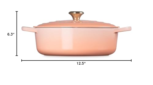 Le Creuset Enameled Cast Iron Signature Round Wide Dutch Oven, 6.75 qt., Cerise