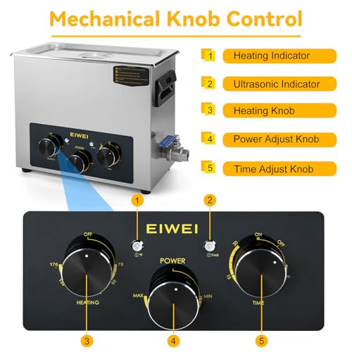 3L Ultrasonic Cleaner, One-Touch Cleaning, Heating, Dual-Frequency, Sweep Frequency, Touch Ultrasonic Cleaning Machine for Labs,Carburetor,Jewelry