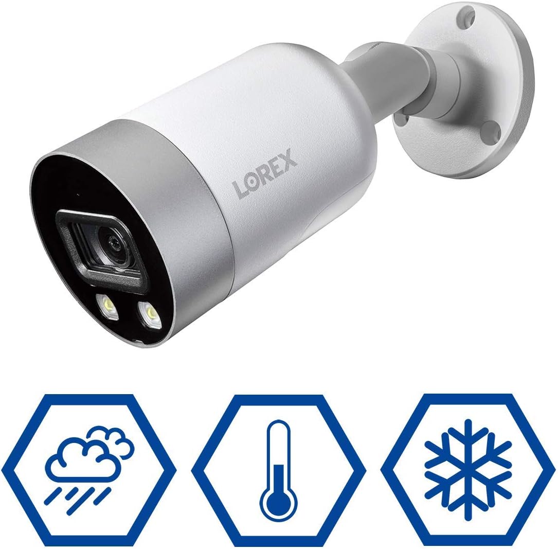 Lorex 4K Ultra HD 8-Channel Fusion Series NVR System with 4 Smart Deterrence 4K (8MP) IP Cameras, 150FT Night Vision and 2TB Hard Drive