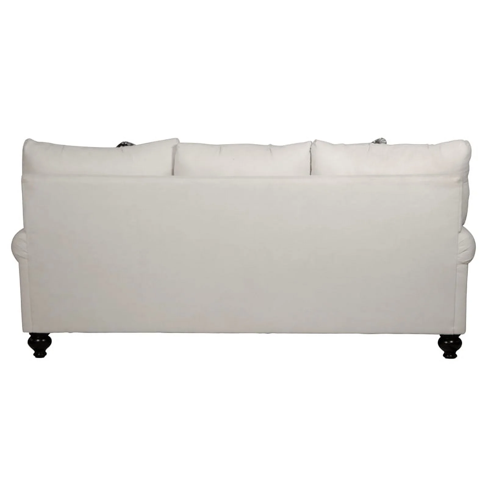 Catnapper Cora 3 Seat Sofa in Plush Ecru "Off White" Fabric with Accent Pillows