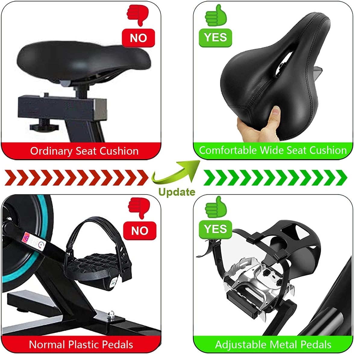 Exercise Bike,Indoor Cycling Bike,Magnetic Resistance Stationary Excersice Bikes,Fitness Equipment Adjustable Excersize Bike