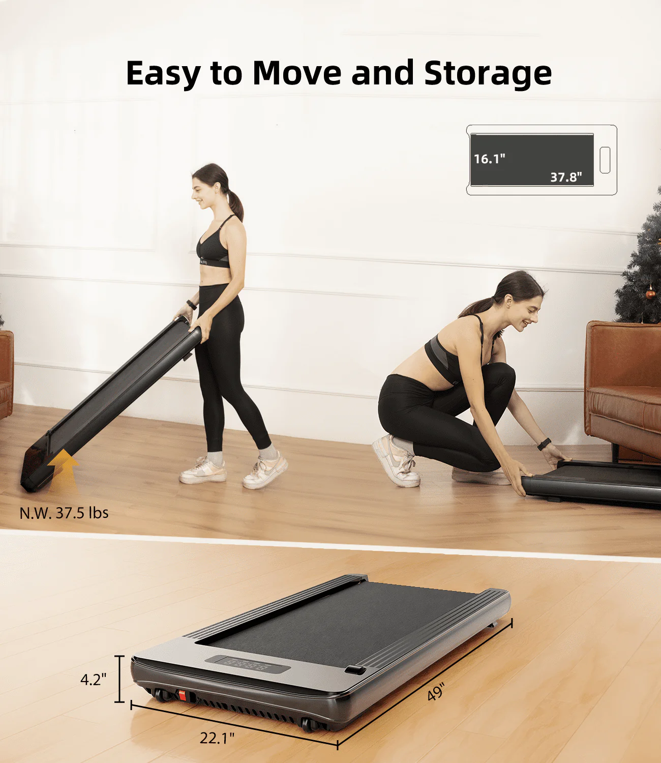 Bifanuo Walking Pad - Under Desk Treadmill, Treadmill for Home/Office