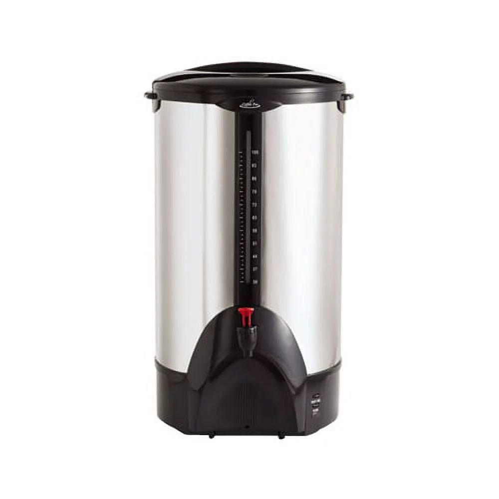 Coffee Pro 100-cup Commercial Urn/Coffeemaker 100 Cup(s) - Multi-serve - Stainless Steel - Stainless Steel, Glass, Plastic