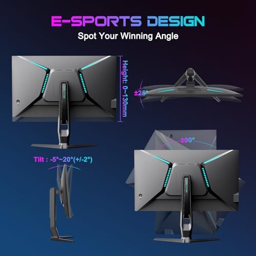 SANSUI 32 Inch Curved 240Hz Gaming Monitor High Refresh Rate, FHD 1080P Gaming PC Monitor HDMI DP1.4, Curved 1500R, 1Ms MPRT, HDR,Metal Stand