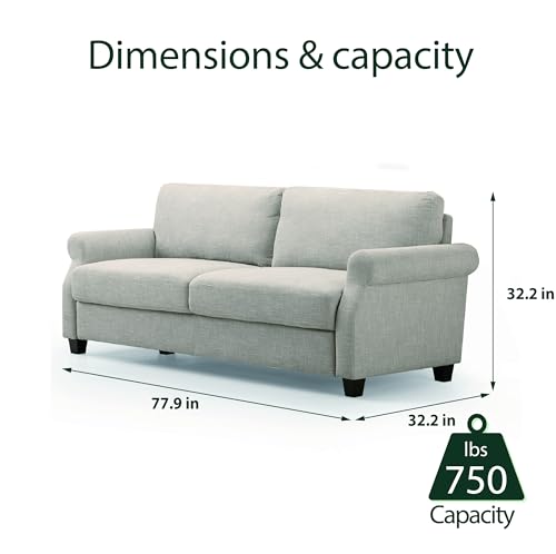 ZINUS Josh Loveseat Sofa, Easy, Tool-Free Assembly, Beige