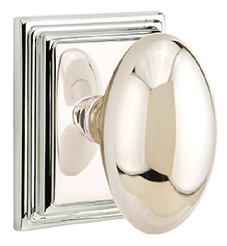 Emtek 8161BTUS10B Passage Belmont Knob with Wilshire Rose Finish: Oil Rubbed Bronze