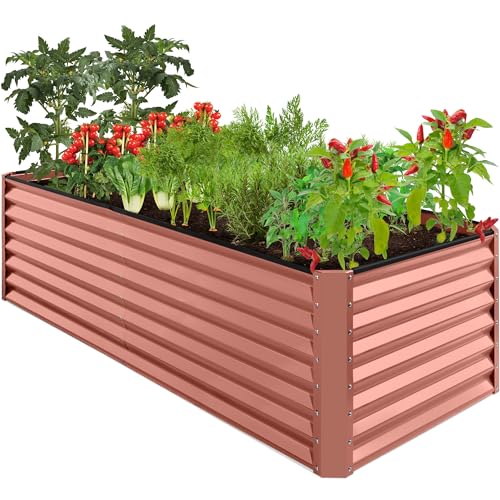 Best Choice Products 8x4x2ft Outdoor Metal Raised Garden Bed, Deep Root Planter Box for Vegetables, Flowers, Herbs