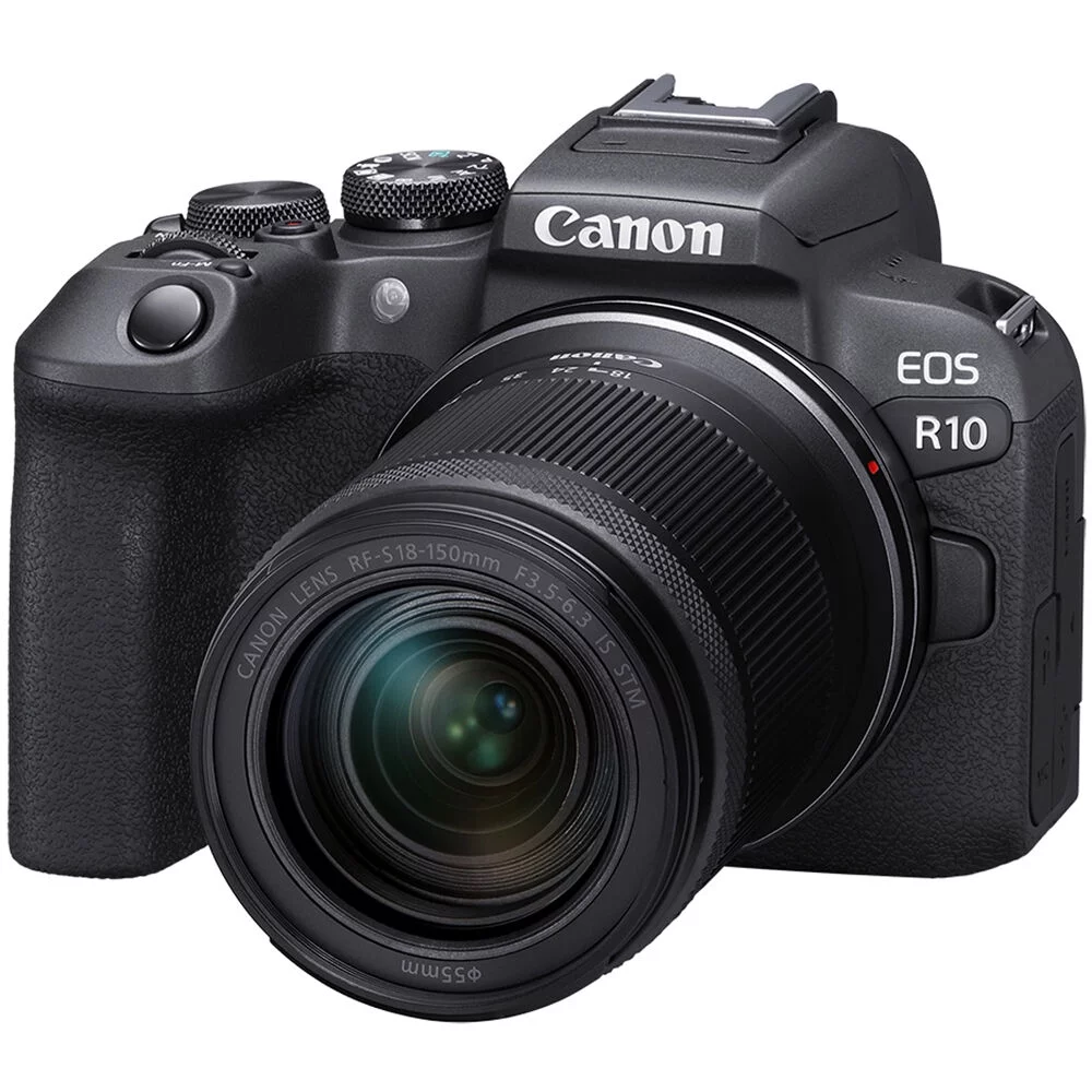 Canon EOS R10 Mirrorless Camera with 18-150mm Lens (5331C016) + Sony 64GB TOUGH SD Card + Bag + Card Reader + Flex Tripod + Hand Strap + Memory