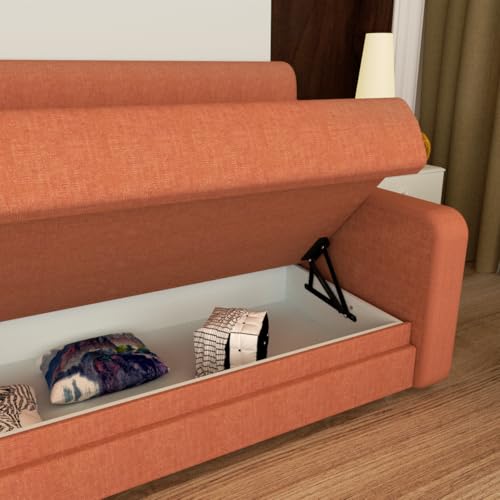 Ball & Cast Queen Size Murphy Bed Hideaway Wall Chest with Top Shelves & USB,Storage Cabinet Bed Frame w/Slat Support