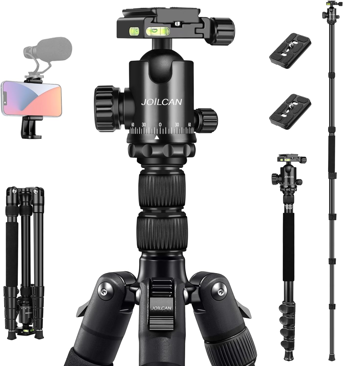 Tripod for Camera, 81" Camera Tripod Stand, 83 inches DSLR Tripods & Monopods