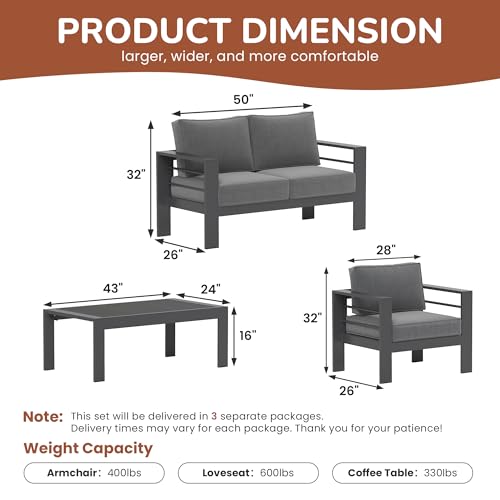 Solaste Aluminum Patio Furniture Set