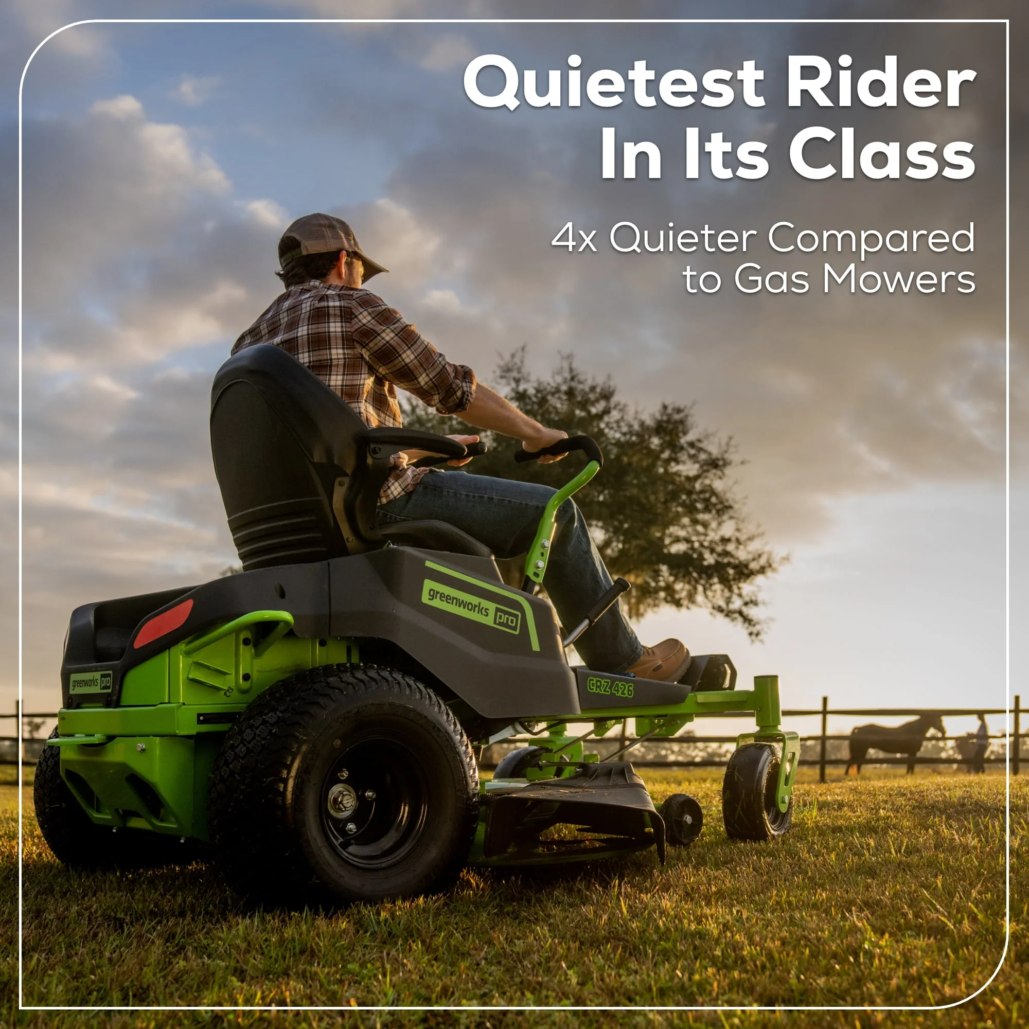Greenworks 60V 42” Cordless Battery Crossover-Z Zero Turn Riding Lawn Mower + (6) 8Ah Batteries & (3) Dual Port Turbo Chargers 7409302