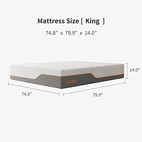Split King Adjustable Bed Frame with Mattress - 14” Luxury Hybrid Mattress, Smart APP Contorl, Massage, Zero Gravity, Anti-Snore