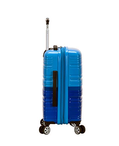 Rockland Melbourne Hardside Expandable Luggage with Spinner Wheels, 2TONENAVY, 2 Piece (20/28)