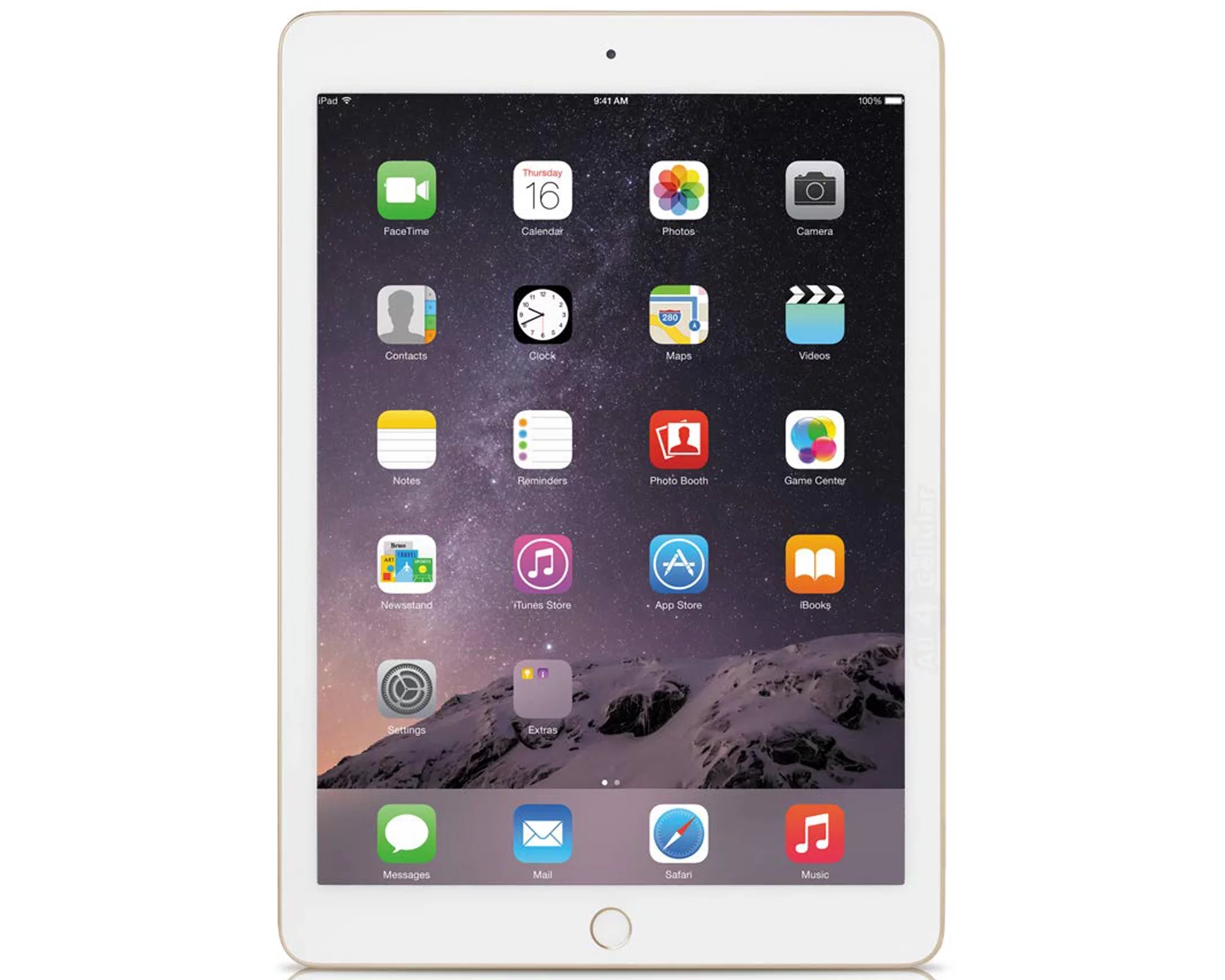 Open Box | Apple iPad Air 2 | 9.7-inch | 128GB | Wi-Fi Only | Bundle: USA Essentials Bluetooth/Wireless Airbuds, Case