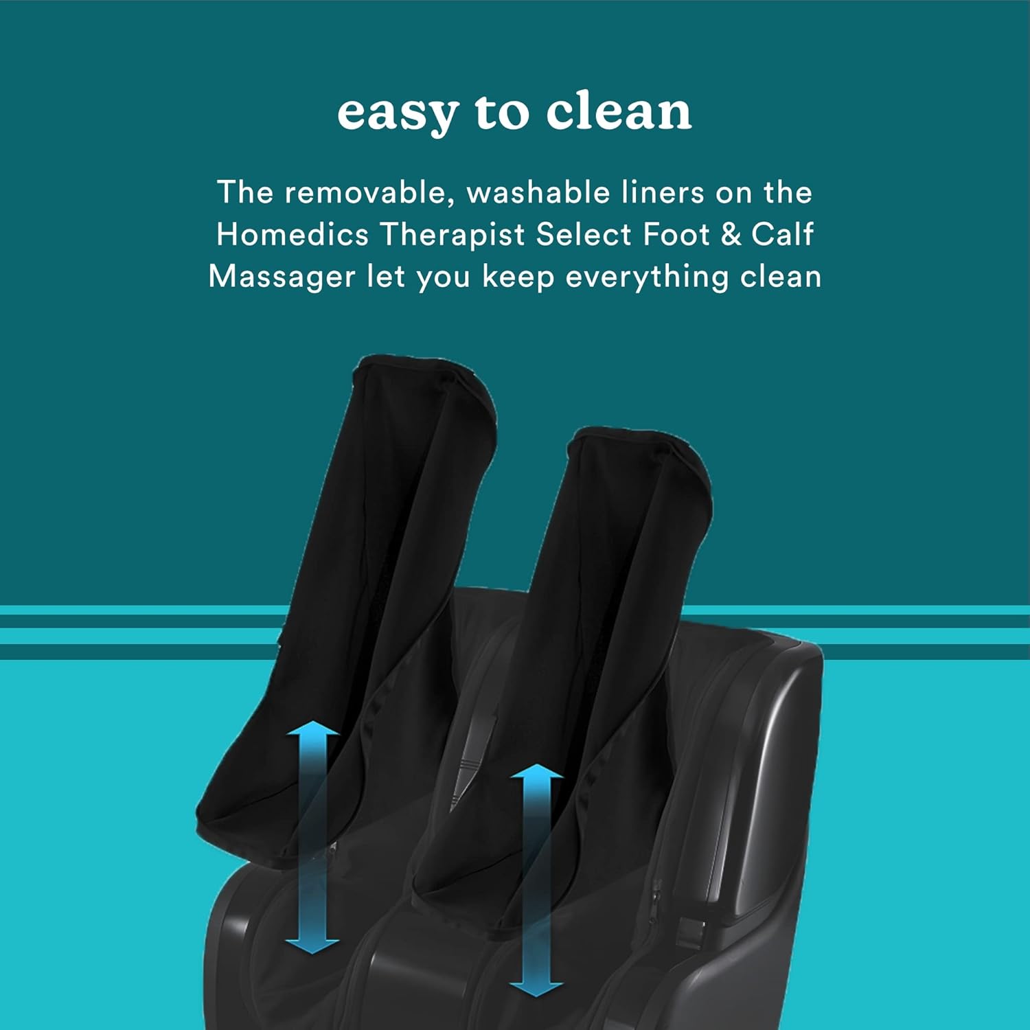 Homedics Therapist Select Foot and Calf Massager Rolling Massage, 4 Programs, 3 Intensities, Adjustable Tilt for Comfort & Washable Liners