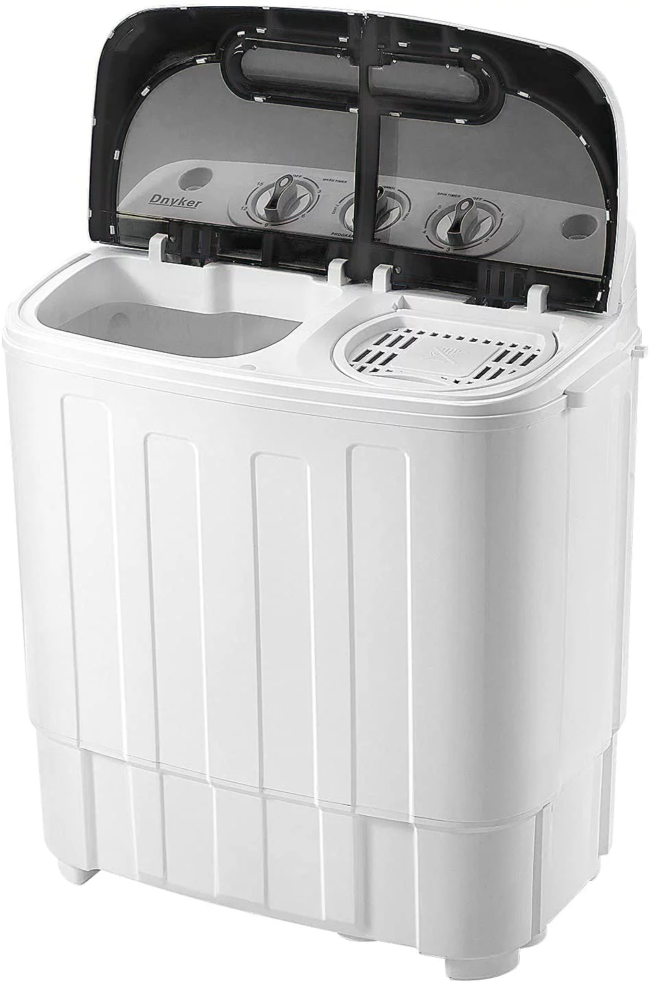 Erommy Twin Tub Mini Portable 16.5 lbs. Washing Machine and Dryer Spin Dryer Combo for Apartments, White