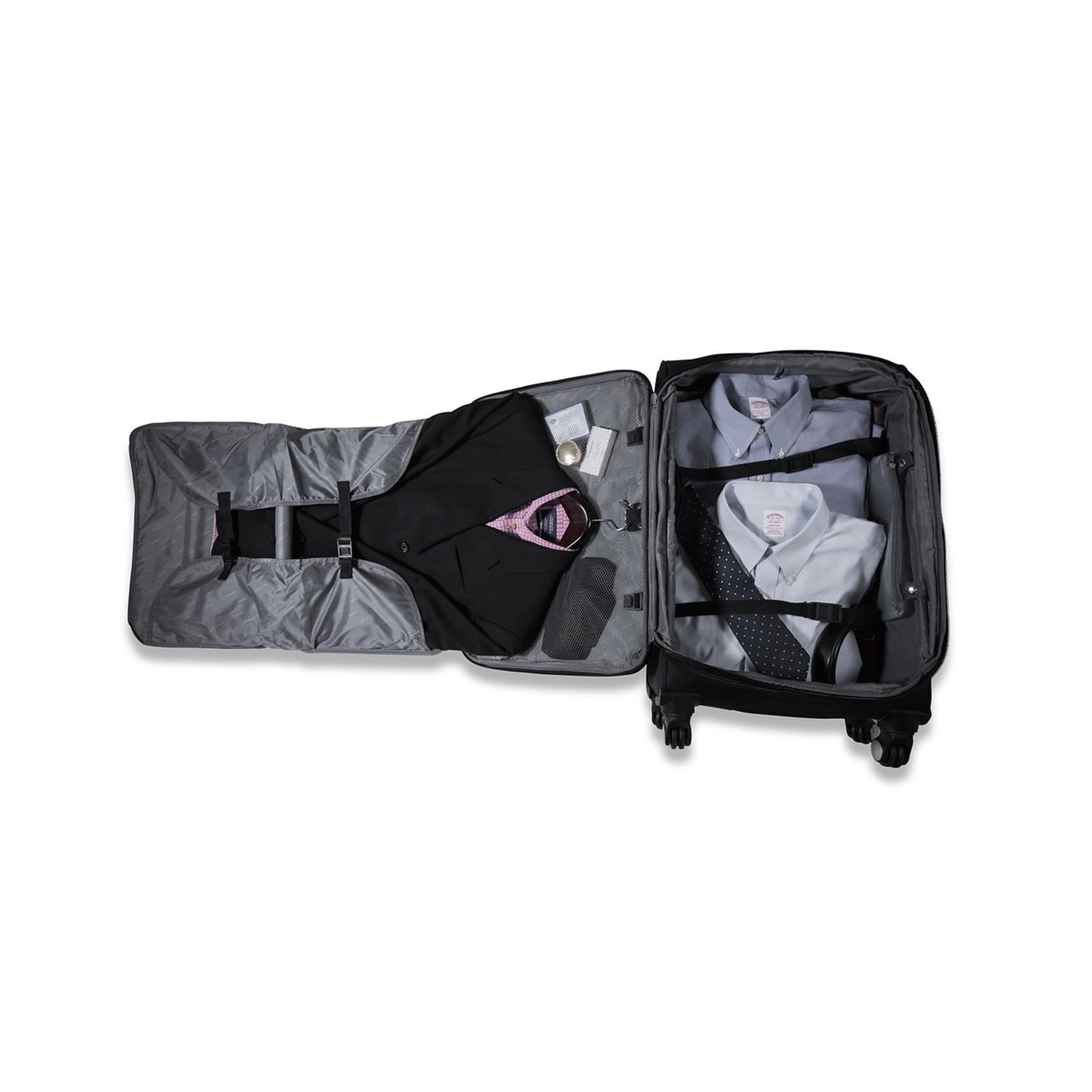Andare Milan 24-Inch Expandable Spinner Upright Suitcase (Black)