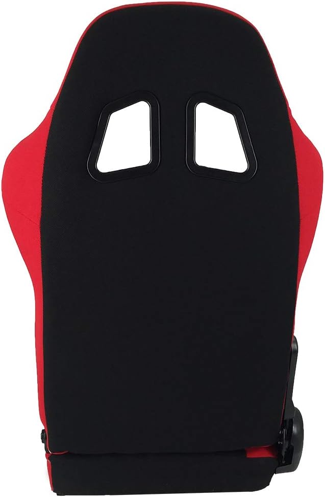 Parts-Diyer Racing Bucket Seats for Car Pair of Single Regulator Double Slide Track Race Car Seats Black Red Racing Seats