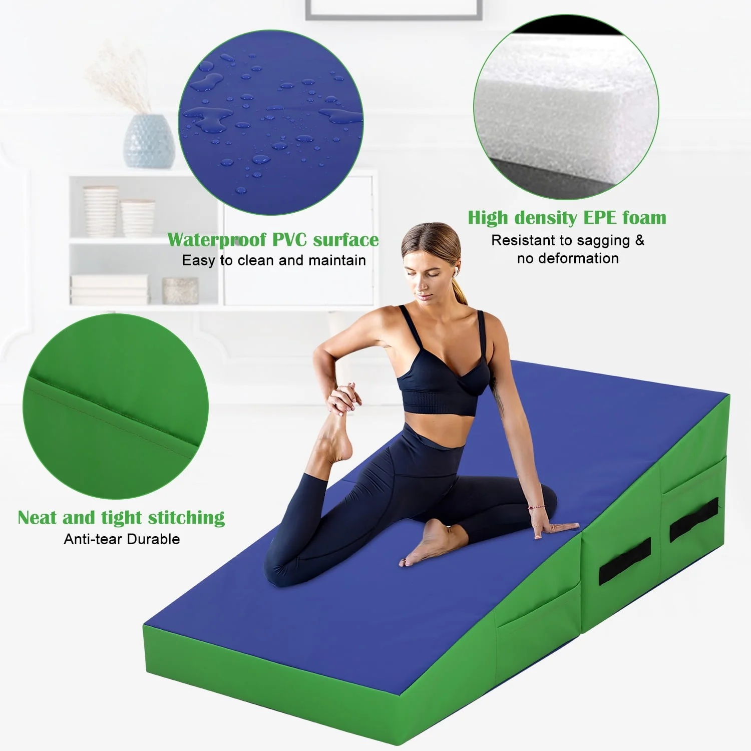 YRLLENSDAN 48x24 inch Large Incline Gymnastics Mat