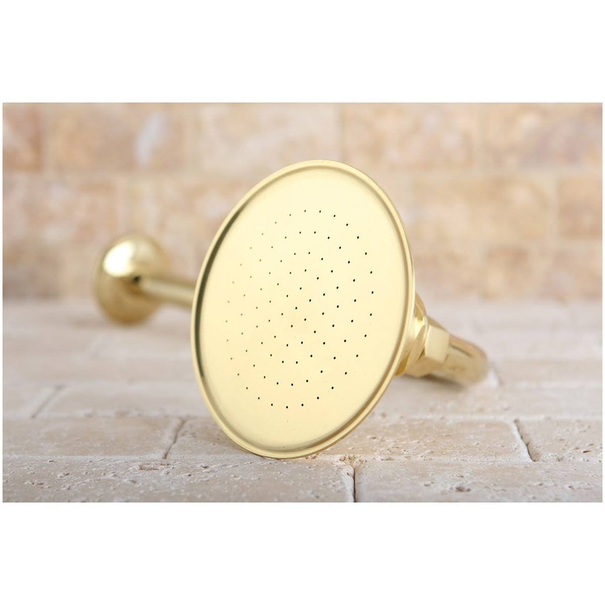 Kingston Brass P10SNCK Victorian Brass Showerhead with 12inch Shower Arm, Satin Nickel