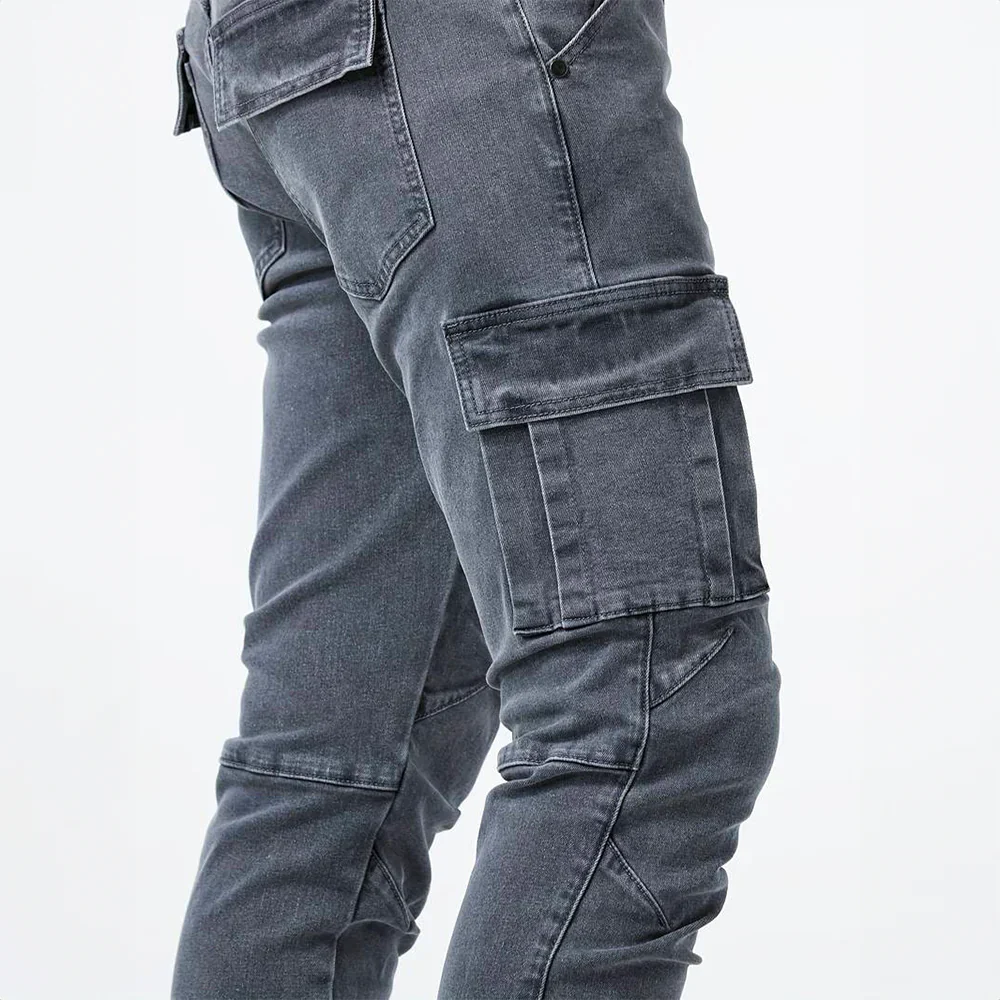 Gavin™ | Elastic Cargo Denim Pants