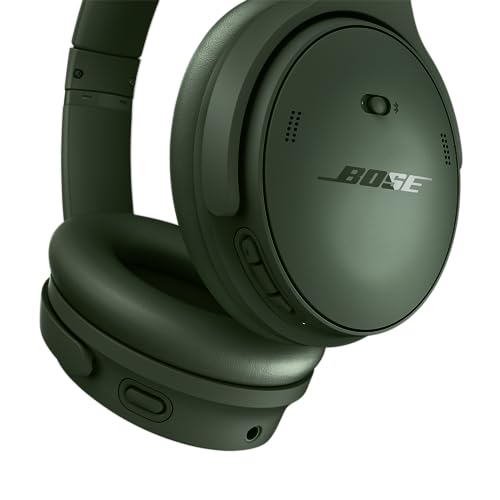 Bose QuietComfort Bluetooth Headphones, Wireless Headphones with Active Over Ear Noise Cancelling and Mic, Deep Bass, Up to 24 Hours of Playtime