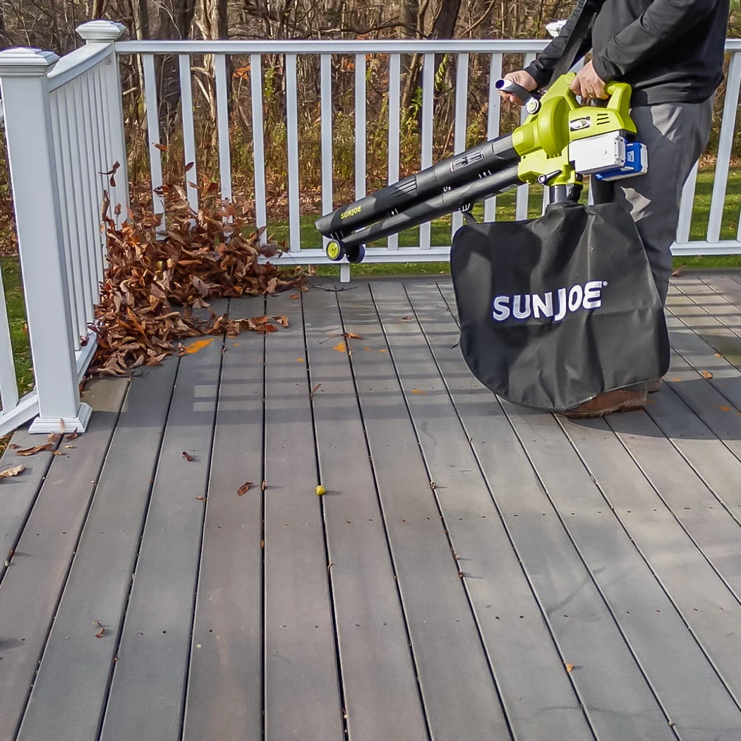 Sun Joe 48-Volt Cordless Leaf Blower Vacuum Mulcher Kit , 163-MPH , 391-CFM , 2 x 4.0-Ah Batteries and Charger