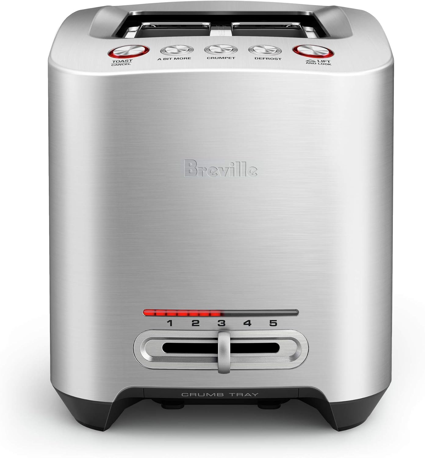 Breville BTA820XL Die-Cast 2-Slice Smart Toaster, Brushed Stainless Steel