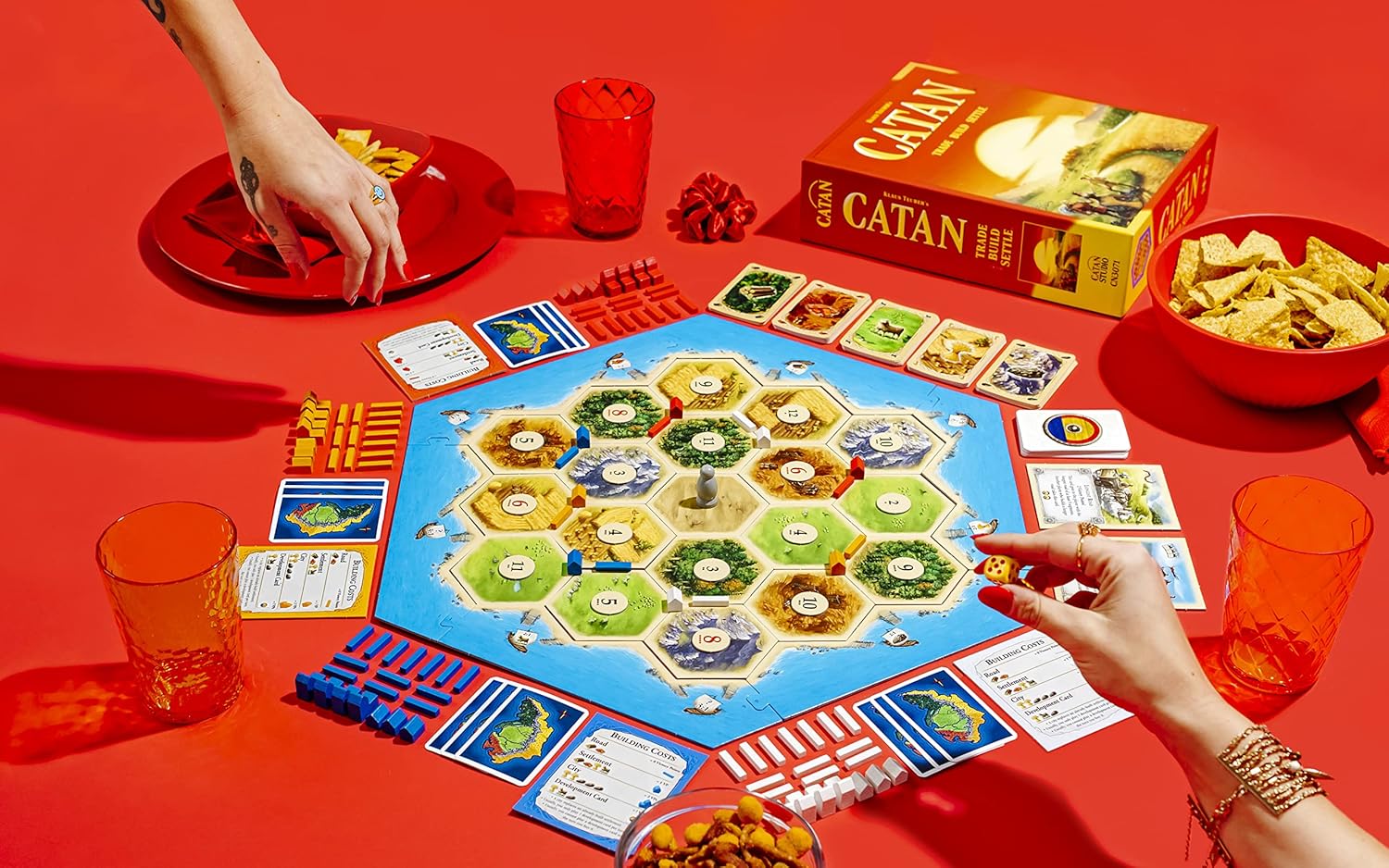 Catan Board Game (Base Game) | Family Board Game | Board Game for Adults and Family | Adventure Board Game | Ages 10+ | for 3 to 4 Players | Average