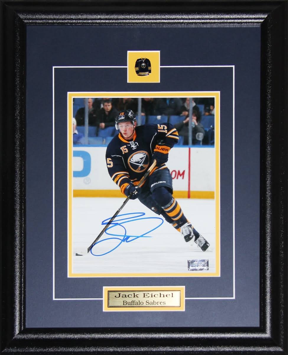 Midway Memorabilia jackeichel-8x10-signed Jack Eichel Buffalo Sabres Signed 8 x 10 in. NHL Hockey Memorabilia Collector Photo Fr
