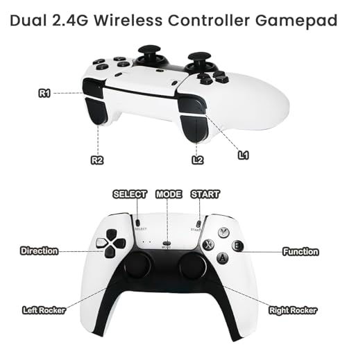 Wireless Retro Gaming Console Built-in 20000+ Classic Games Retro Game Stick, 4K HDMI Output Plug & Play Video Game Console