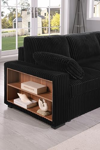 Eafurn 6 Seater Oversized U Shaped Sleeper Sectional Sofa Pull Out Couch Bed