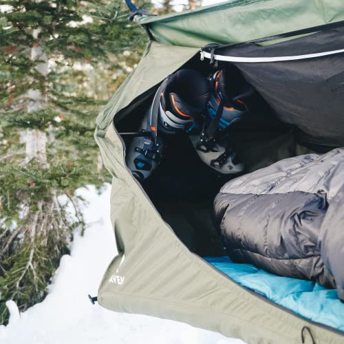 Haven Tents Lay Flat Hammock Tent - Waterproof Tent & Camping Hammock with Mosquito Net - Includes Insulated Pad and Rainfly - Haven Tent, Haven XL