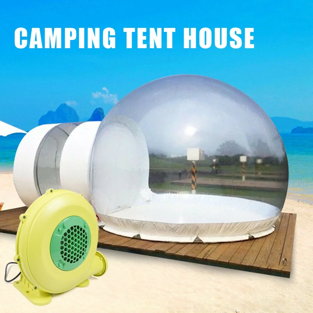 FETCOI 3 Meter Inflatable Tent Transparent Bubble Tent Eco Home Tent + Air Blower