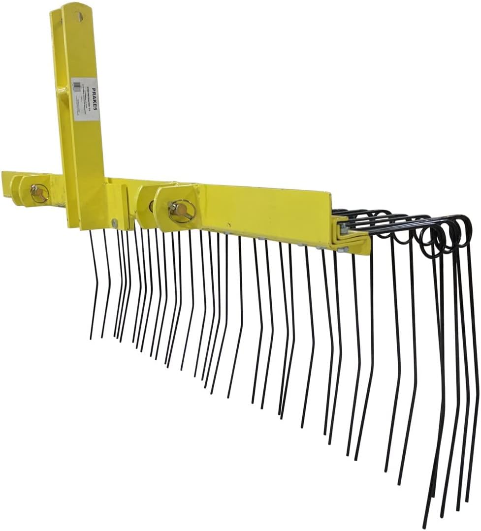 Titan Attachments Pine Straw Needle Rake 5 ft. Cat 1, 3 Point