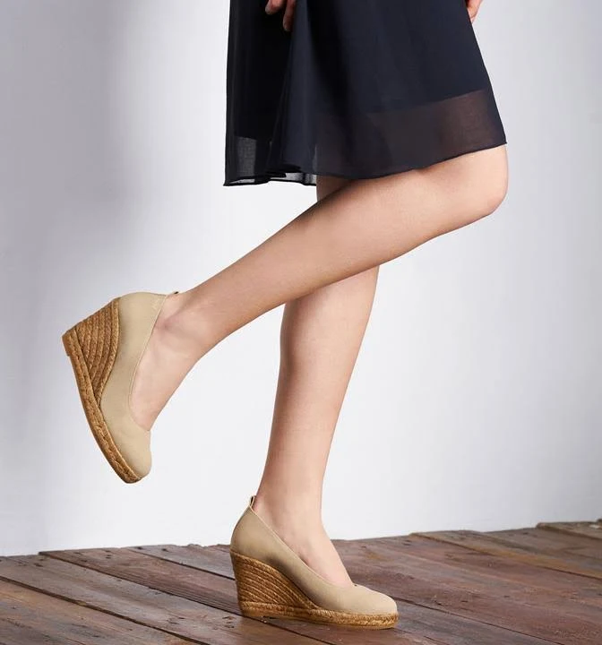 Marquesa Espadrille Wedge Pumps for Women by Viscata 5 US (35EU) / Beige