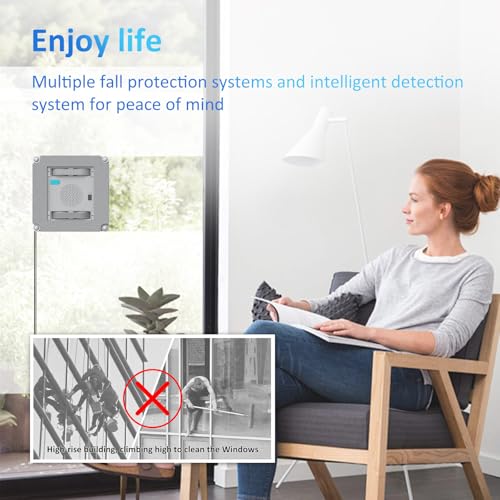 Mamibot W120-DP Window Cleaning Robot, Smart Cleaning with 4 Spray Nozzles, with 10 Cleaning Modes, 3200Pa Suction Power, Edge Detection Technology