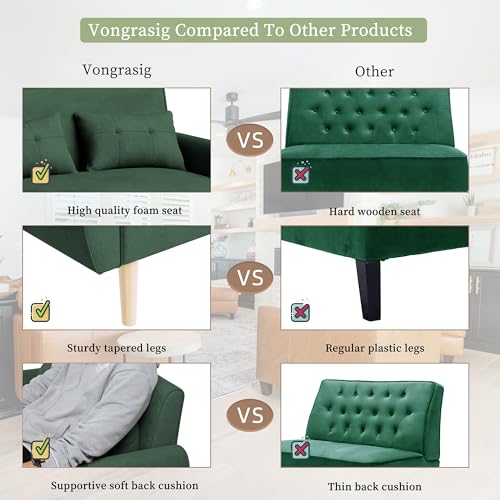 Vongrasig 47" Small Modern Loveseat Sofa