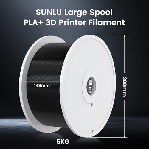 SUNLU 3D Printer Filament Bundle, PLA Plus Filament 10KG 1.75mm, Neatly Wound Filament for Most 3D Printer, 10 Colors, 1kg Spool